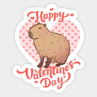 Happy valentines day capybaras Sticker